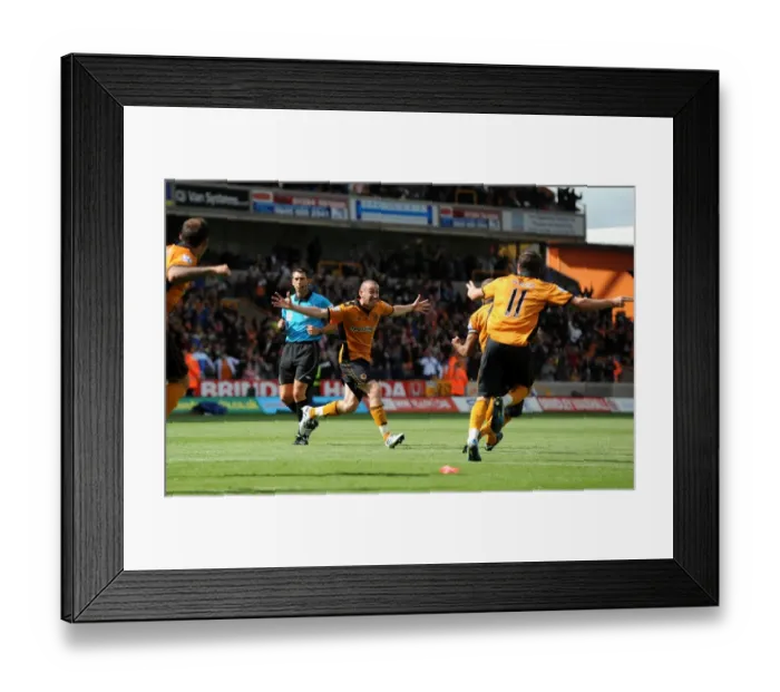 Framed Print : Wolverhampton Wanderers David Jones Scores the Opener Against Stoke City in Premier League Framed Print : Wolverhampton Wanderers David Jones Scores the Opener Against Stoke City in Premier League