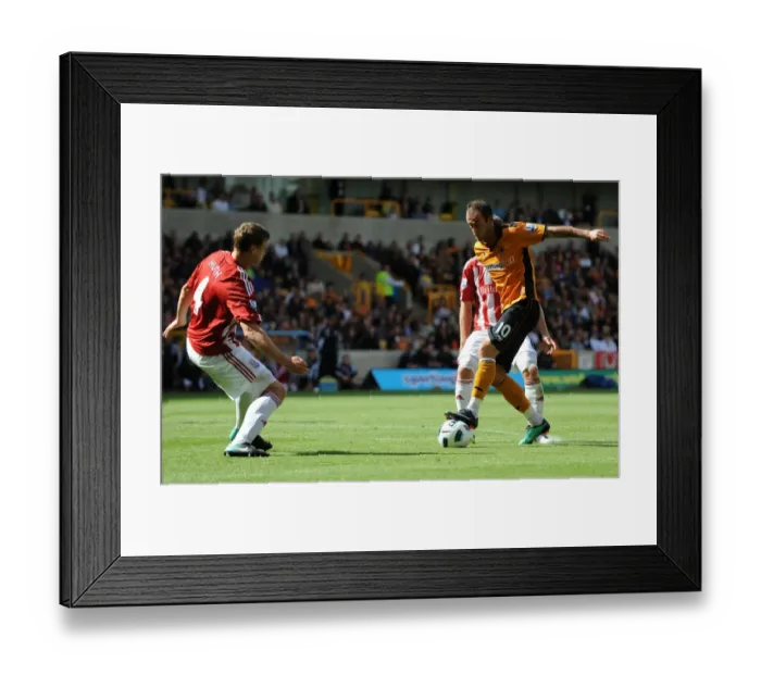 Framed Print : Steven Fletcher Scores: Wolverhampton Wanderers vs Stoke City in Barclays Premier League