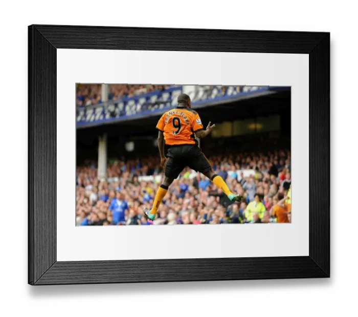 Framed Print : Sylvan Ebanks-Blake's Dramatic Equalizer: Everton vs. Wolverhampton Wanderers in Barclays League Soccer Framed Print : Sylvan Ebanks-Blake's Dramatic Equalizer: Everton vs. Wolverhampton Wanderers in Barclays League Soccer