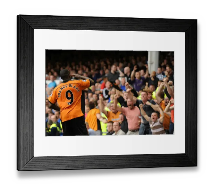 Framed Print : Sylvan Ebanks-Blake's Equalizer: Everton vs. Wolverhampton Wanderers in Barclays League Soccer Framed Print : Sylvan Ebanks-Blake's Equalizer: Everton vs. Wolverhampton Wanderers in Barclays League Soccer