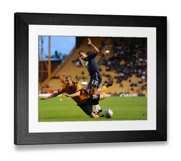 Framed Print : Penalty Called: Wolverhampton Wanderers vs. Southend United - Sam Winnall Fouled by Chris Barker (Carling Cup)
