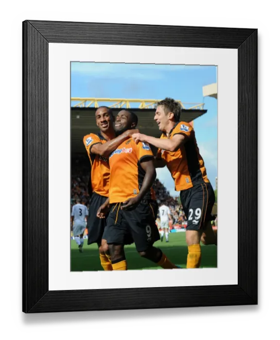 Framed Print : Sylvan Ebanks-Blake's Game-Winning Goal: Wolverhampton Wanderers Take the Lead Against Newcastle United (1-0) Framed Print : Sylvan Ebanks-Blake's Game-Winning Goal: Wolverhampton Wanderers Take the Lead Against Newcastle United (1-0)