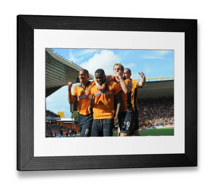 Framed Print : Sylvan Ebanks-Blake Scores the Opener: Wolverhampton Wanderers vs. Newcastle United in Premier League Framed Print : Sylvan Ebanks-Blake Scores the Opener: Wolverhampton Wanderers vs. Newcastle United in Premier League
