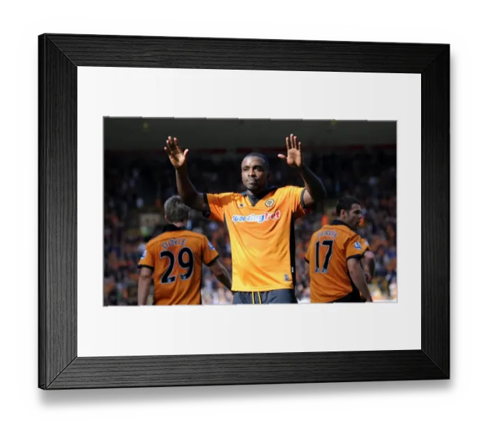 Framed Print : Sylvan Ebanks-Blake Scores the Opener for Wolverhampton Wanderers Against Newcastle United in the Barclays Premier League