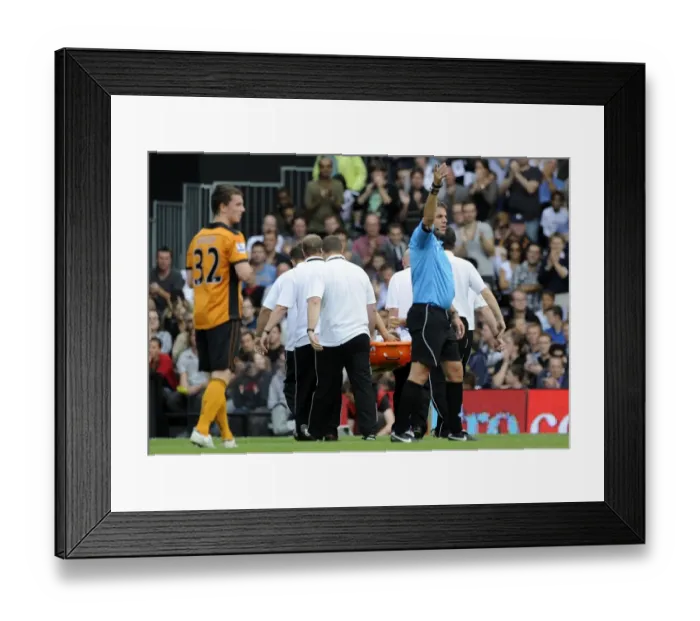 Framed Print : Wolverhampton Wanderers vs Fulham: Bobby Zamora's Devastating Broken Leg Framed Print : Wolverhampton Wanderers vs Fulham: Bobby Zamora's Devastating Broken Leg
