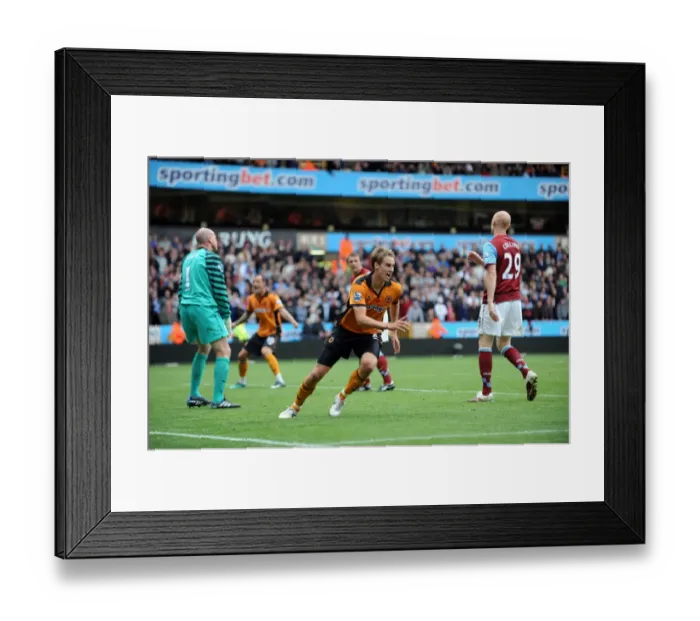 Framed Print : David Edwards Equalizer: Wolverhampton Wanderers vs. Aston Villa in Barclays Premier League Framed Print : David Edwards Equalizer: Wolverhampton Wanderers vs. Aston Villa in Barclays Premier League