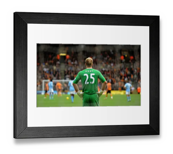 Framed Print : Wolverhampton Wanderers Shock Manchester City: David Edwards Scores Upset Goal, Hart Reacts