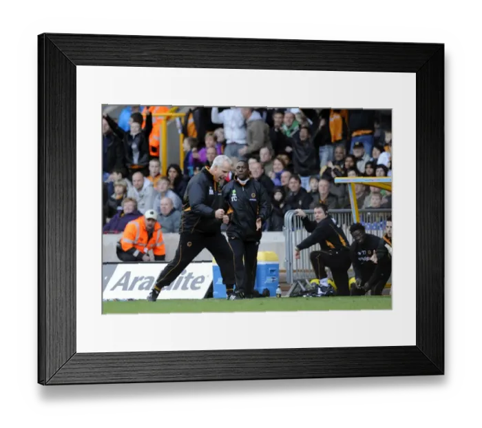 Framed Print : Mick McCarthy's Premier League Victory: Wolverhampton Wanderers Defeat Manchester City