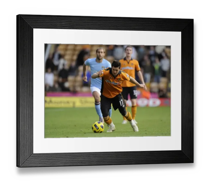 Framed Print : Matt Jarvis in Action: Wolverhampton Wanderers vs Manchester City - Barclays Premier League Showdown Framed Print : Matt Jarvis in Action: Wolverhampton Wanderers vs Manchester City - Barclays Premier League Showdown