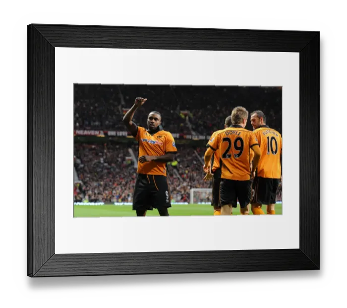 Framed Print : Dramatic Equalizer: Sylvan Ebanks-Blake Strikes Back against Manchester United in Premier League Soccer (Wolves vs. Manchester United) Framed Print : Dramatic Equalizer: Sylvan Ebanks-Blake Strikes Back against Manchester United in Premier League Soccer (Wolves vs. Manchester United)