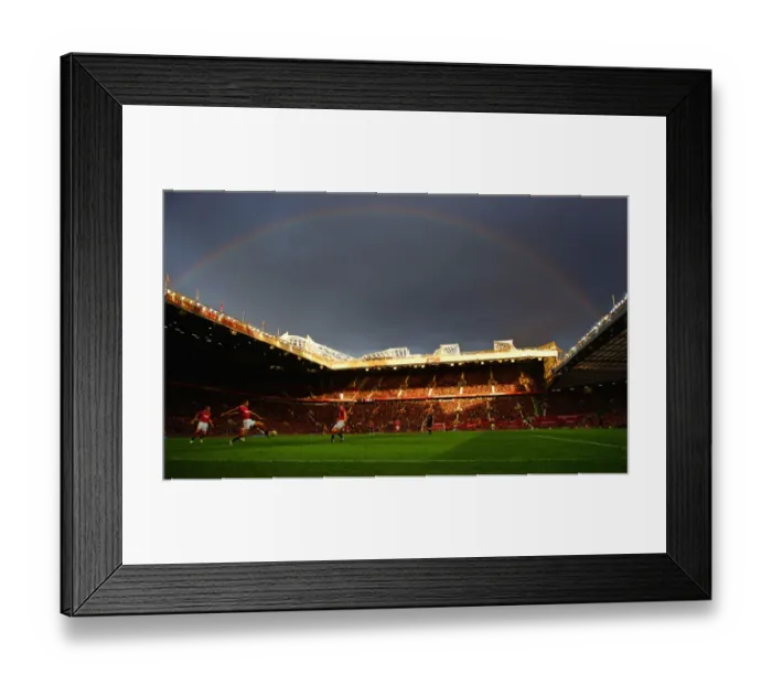 Framed Print : Rainbow Over Old Trafford: Manchester United vs. Wolverhampton Wanderers, Premier League Framed Print : Rainbow Over Old Trafford: Manchester United vs. Wolverhampton Wanderers, Premier League