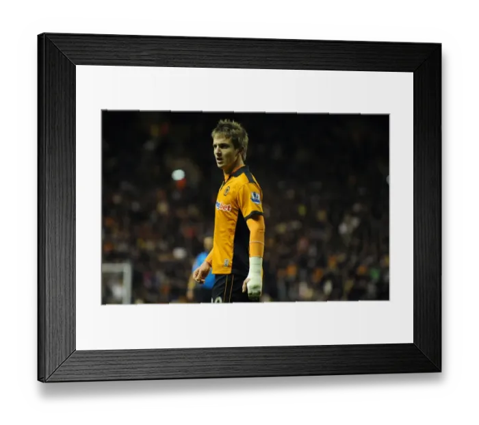 Framed Print : Determined Strike: Kevin Doyle Scores for Wolverhampton Wanderers Against Arsenal in the Barclays Premier League Framed Print : Determined Strike: Kevin Doyle Scores for Wolverhampton Wanderers Against Arsenal in the Barclays Premier League