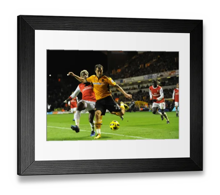 Framed Print : Milijas vs Song: A Premier League Showdown - Wolverhampton Wanderers vs Arsenal Framed Print : Milijas vs Song: A Premier League Showdown - Wolverhampton Wanderers vs Arsenal