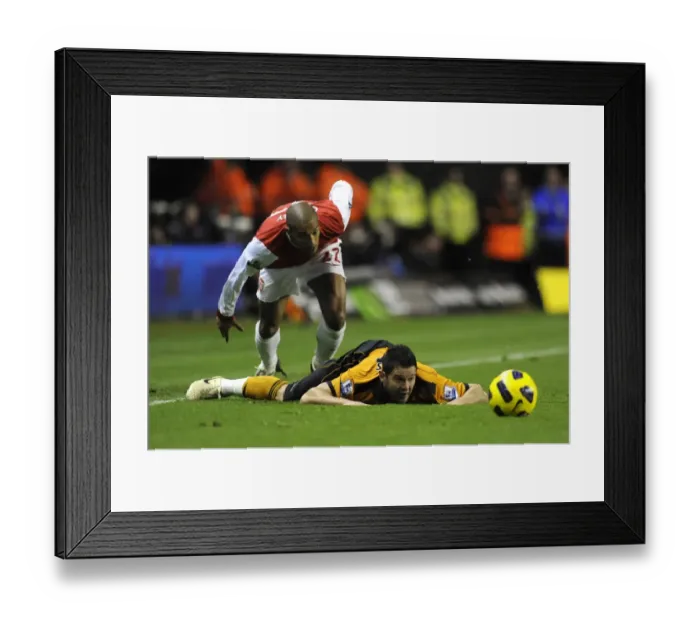 Framed Print : Wolverhampton Wanderers vs Arsenal: Jarvis Foul by Clichy in Barclays Premier League Framed Print : Wolverhampton Wanderers vs Arsenal: Jarvis Foul by Clichy in Barclays Premier League