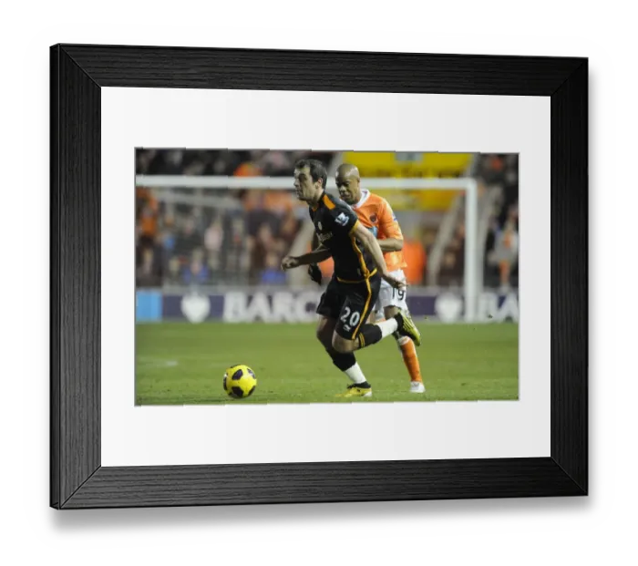Framed Print : Milijas vs Sylvestre: A Premier League Showdown - Wolverhampton Wanderers vs Blackpool Framed Print : Milijas vs Sylvestre: A Premier League Showdown - Wolverhampton Wanderers vs Blackpool