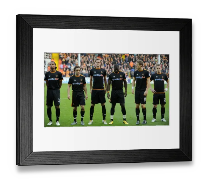 Framed Print : Wolverhampton Wanderers vs. Blackpool: Premier League Showdown - The Wolves Line-up Framed Print : Wolverhampton Wanderers vs. Blackpool: Premier League Showdown - The Wolves Line-up