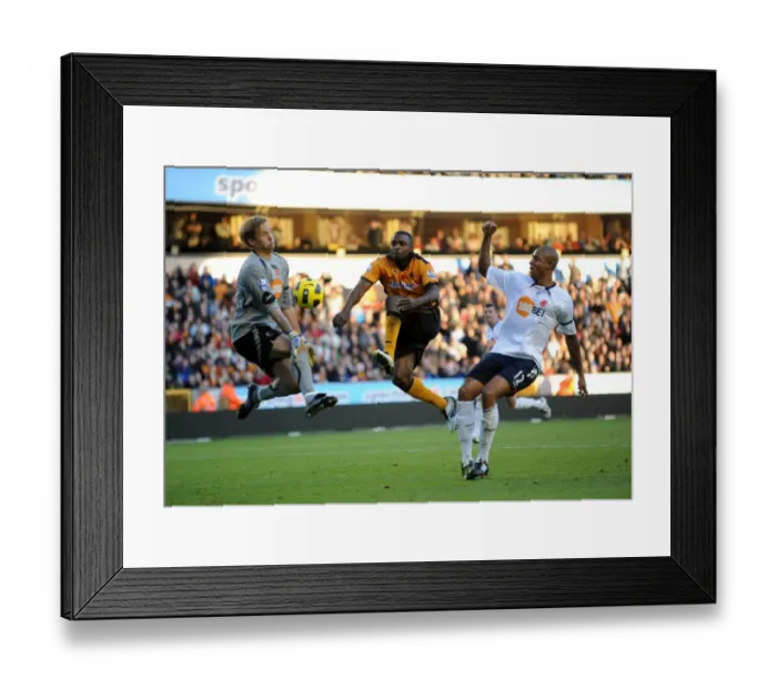 Framed Print : Thrilling Goal Attempt by Sylvan Ebanks-Blake vs. Bolton's Jaaskelainen and Knight (Wolverhampton Wanderers vs. Bolton Wanderers) Framed Print : Thrilling Goal Attempt by Sylvan Ebanks-Blake vs. Bolton's Jaaskelainen and Knight (Wolverhampton Wanderers vs. Bolton Wanderers)