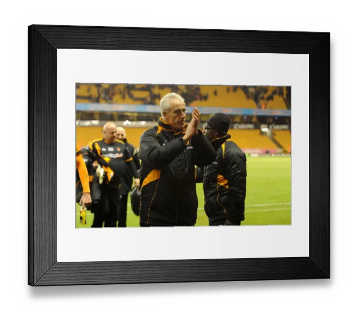 Framed Print : Mick McCarthy's Victory Celebration: Wolverhampton Wanderers Defeat Sunderland in Barclays Premier League Soccer