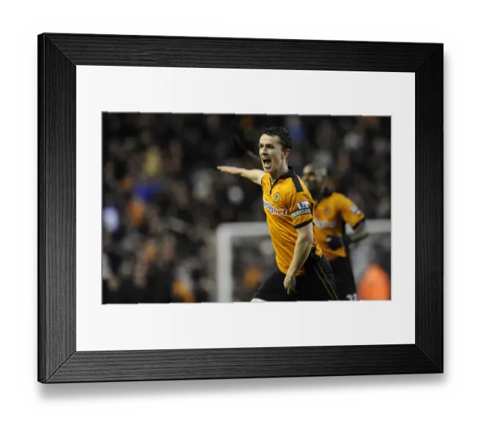 Framed Print : Kevin Foley Scores the Opener: Wolverhampton Wanderers Lead Against Sunderland in Premier League Soccer