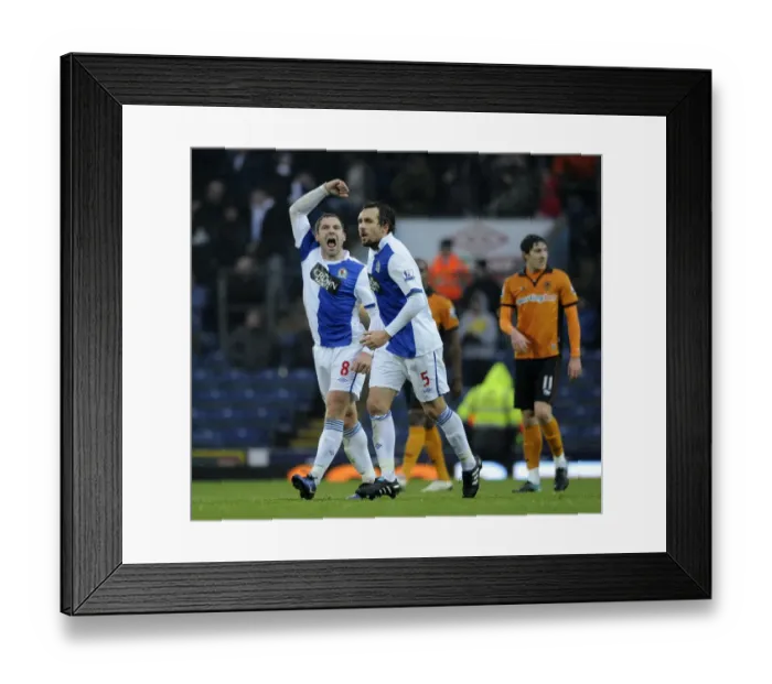 Framed Print : David Dunn's Stunner: Blackburn Rovers Edge Ahead 1-0 Against Wolverhampton Wanderers (Barclays League) Framed Print : David Dunn's Stunner: Blackburn Rovers Edge Ahead 1-0 Against Wolverhampton Wanderers (Barclays League)