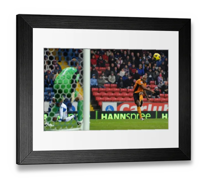 Framed Print : Ronald Zubar's Thunderous Header Hits the Crossbar: Wolverhampton Wanderers vs. Blackburn Rovers, Barclays League Framed Print : Ronald Zubar's Thunderous Header Hits the Crossbar: Wolverhampton Wanderers vs. Blackburn Rovers, Barclays League