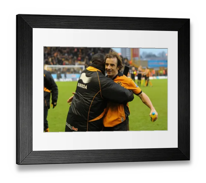 Framed Print : Wolverhampton Wanderers: Stephen Hunt and Terry Connor - Celebrating Victory Over Birmingham City Framed Print : Wolverhampton Wanderers: Stephen Hunt and Terry Connor - Celebrating Victory Over Birmingham City