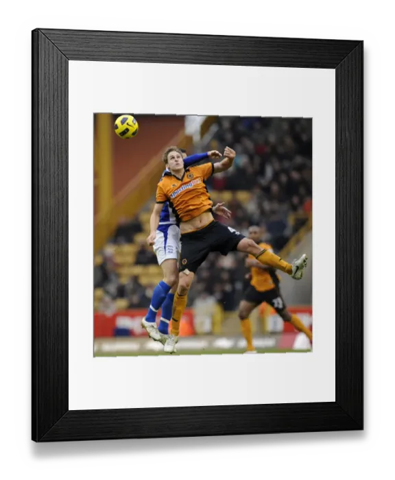 Framed Print : Clash of Captains: David Edwards vs Barry Ferguson - Wolverhampton Wanderers vs Birmingham City, Barclays Premier League Framed Print : Clash of Captains: David Edwards vs Barry Ferguson - Wolverhampton Wanderers vs Birmingham City, Barclays Premier League