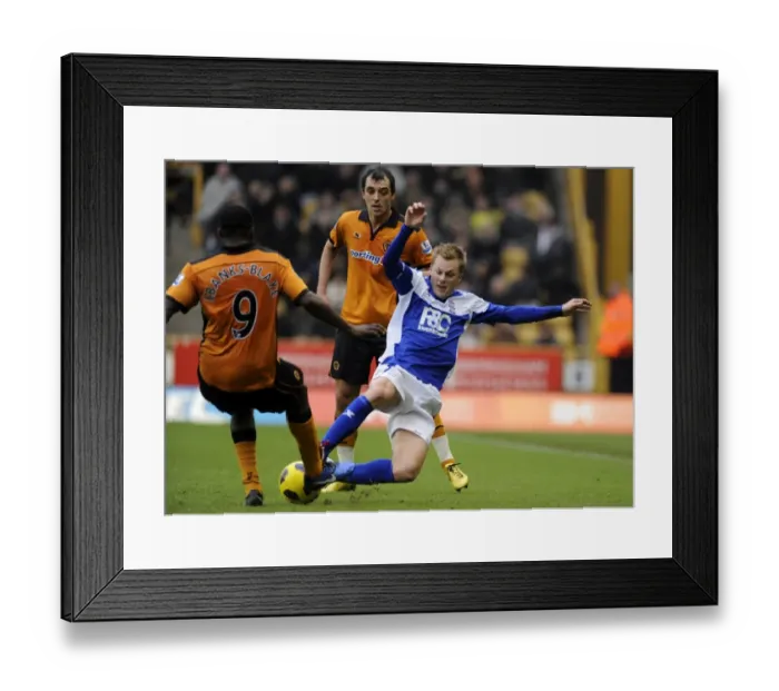 Framed Print : Clash of the Strikers: Larsson vs. Ebanks-Blake - Wolverhampton Wanderers vs. Birmingham City, Premier League Rivalry Framed Print : Clash of the Strikers: Larsson vs. Ebanks-Blake - Wolverhampton Wanderers vs. Birmingham City, Premier League Rivalry