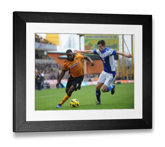 Framed Print : A Clash of Rivals: Sylvan Ebanks-Blake vs Scott Dann - Wolverhampton Wanderers vs Birmingham City Framed Print : A Clash of Rivals: Sylvan Ebanks-Blake vs Scott Dann - Wolverhampton Wanderers vs Birmingham City