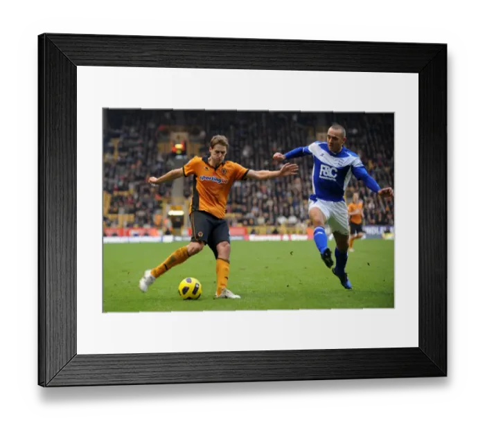 Framed Print : Wolverhampton Wanderers vs Birmingham City: A Fierce Encounter - David Edwards vs David Murphy Framed Print : Wolverhampton Wanderers vs Birmingham City: A Fierce Encounter - David Edwards vs David Murphy