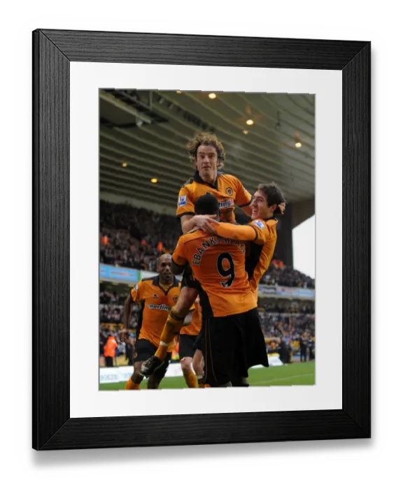 Framed Print : Stephen Hunt Scores the Opener: Wolverhampton Wanderers Lead Birmingham City 1-0 (BPL)