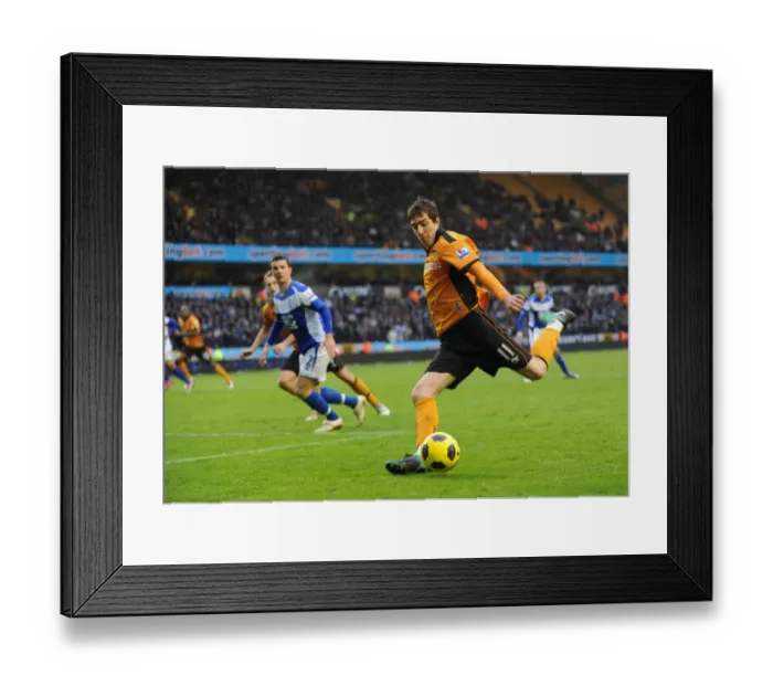 Framed Print : Wolverhampton Wanderers vs Birmingham City: Stephen Ward in Action - Premier League Showdown