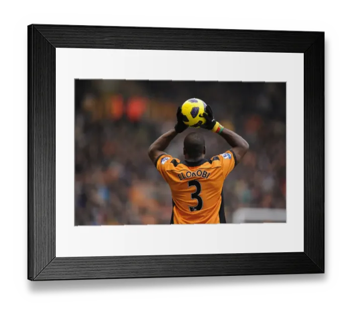 Framed Print : Wolverhampton Wanderers vs Birmingham City: George Elokobi Throws In - Barclays Premier League Soccer Match Framed Print : Wolverhampton Wanderers vs Birmingham City: George Elokobi Throws In - Barclays Premier League Soccer Match