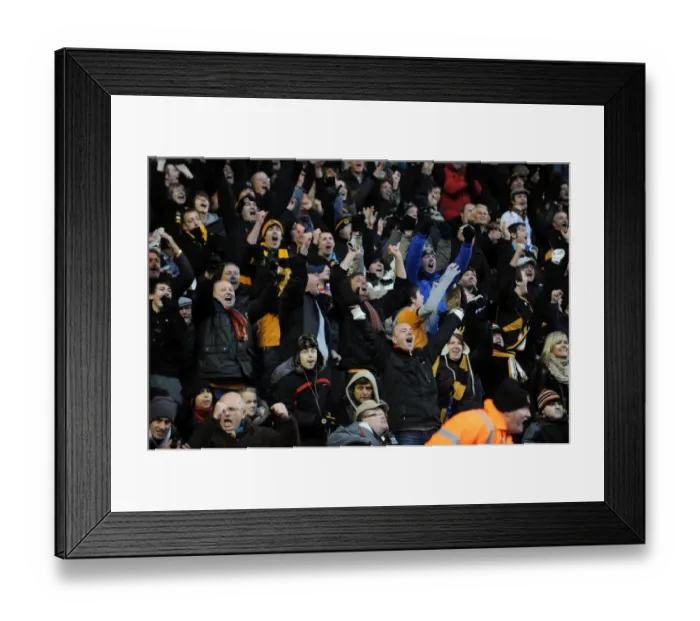 Framed Print : Jubilant Wolves Fans Celebrate Victory: Wolverhampton Wanderers vs. Birmingham City, Barclays Premier League Framed Print : Jubilant Wolves Fans Celebrate Victory: Wolverhampton Wanderers vs. Birmingham City, Barclays Premier League