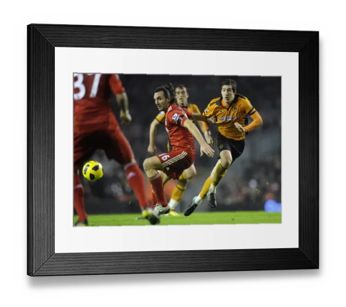 Framed Print : A Clash of Titans: Stephen Ward vs. Sotirios Kyrgiakos - Liverpool vs. Wolverhampton Wanderers Framed Print : A Clash of Titans: Stephen Ward vs. Sotirios Kyrgiakos - Liverpool vs. Wolverhampton Wanderers