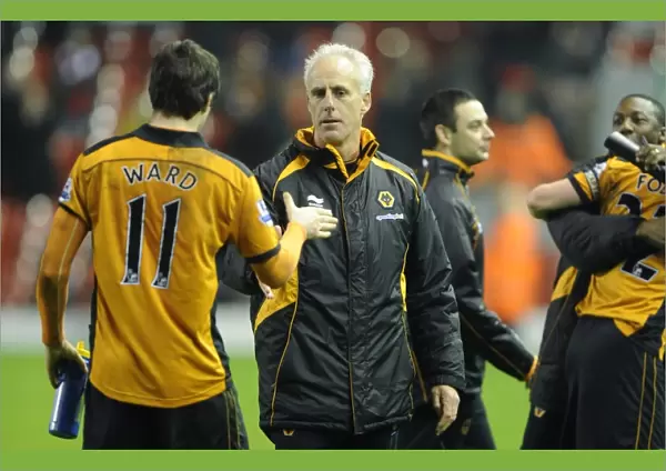 Wolverhampton Wanderers: Mick McCarthy and Stephen Ward Celebrate Premier League Victory over Liverpool