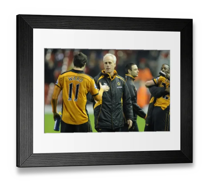 Framed Print : Wolverhampton Wanderers: Mick McCarthy and Stephen Ward Celebrate Premier League Victory over Liverpool Framed Print : Wolverhampton Wanderers: Mick McCarthy and Stephen Ward Celebrate Premier League Victory over Liverpool