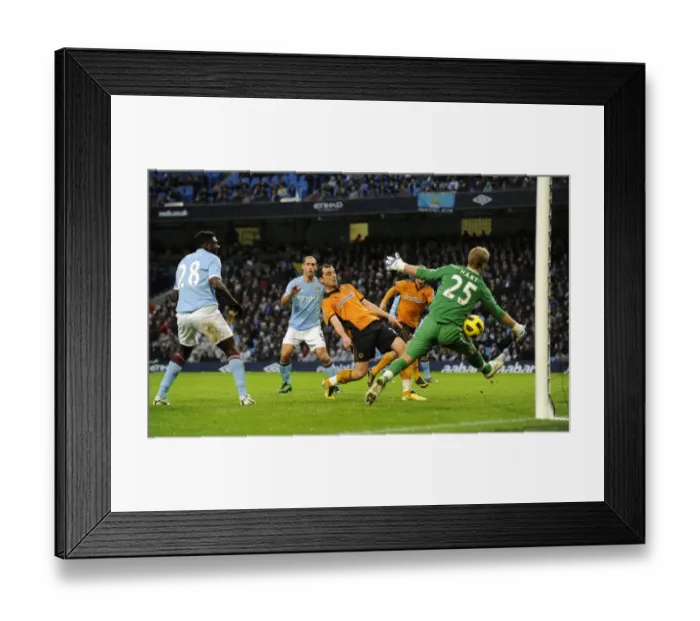 Framed Print : Nenad Milijas Scores the Opener: Wolverhampton Wanderers Ahead of Manchester City in Barclays Premier League Framed Print : Nenad Milijas Scores the Opener: Wolverhampton Wanderers Ahead of Manchester City in Barclays Premier League