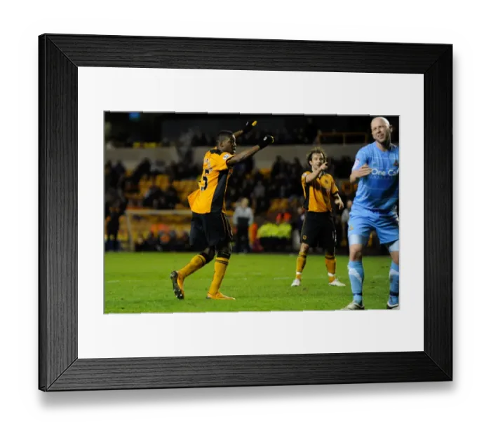 Framed Print : Wolverhampton Wanderers Geoffrey Mujangi Bia Scores the Decisive Goal in FA Cup Round Three Replay Against Doncaster Rovers (2-0) Framed Print : Wolverhampton Wanderers Geoffrey Mujangi Bia Scores the Decisive Goal in FA Cup Round Three Replay Against Doncaster Rovers (2-0)