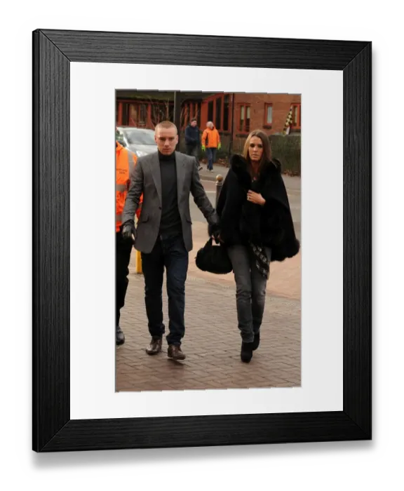 Framed Print : Wolverhampton Wanderers Welcome Jamie O'Hara: New Signing Arrives with Partner Danielle Lloyd