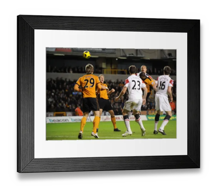 Framed Print : George Elokobi's Dramatic Equalizer: Wolverhampton Wanderers vs Manchester United, Barclays Premier League Framed Print : George Elokobi's Dramatic Equalizer: Wolverhampton Wanderers vs Manchester United, Barclays Premier League