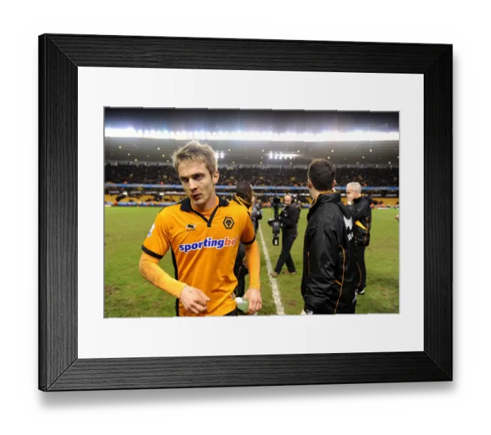 Framed Print : Blood and Pride: Kevin Doyle's Dramatic Exit from Wolverhampton Wanderers vs Manchester United (BPL) Framed Print : Blood and Pride: Kevin Doyle's Dramatic Exit from Wolverhampton Wanderers vs Manchester United (BPL)