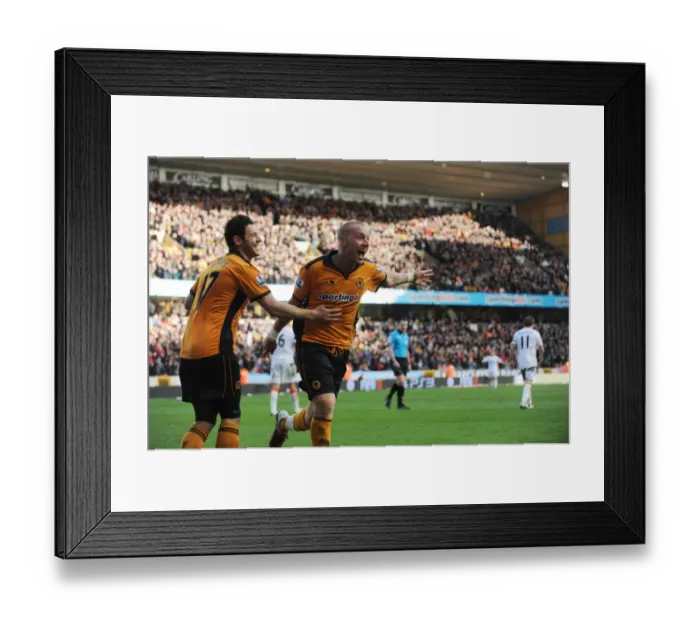 Framed Print : Jamie O'Hara's Strike: Wolverhampton Wanderers Take a 2-0 Lead Against Blackpool in Premier League Framed Print : Jamie O'Hara's Strike: Wolverhampton Wanderers Take a 2-0 Lead Against Blackpool in Premier League
