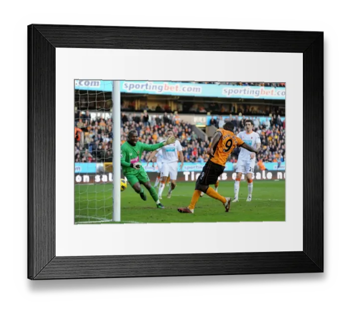 Framed Print : Sylvan Ebanks-Blake's Hat-trick Seals 3-0 Wolverhampton Wanderers Premier League Victory Framed Print : Sylvan Ebanks-Blake's Hat-trick Seals 3-0 Wolverhampton Wanderers Premier League Victory