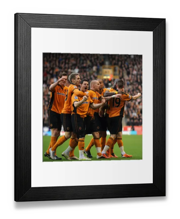 Framed Print : Matt Jarvis of Wolverhampton Wanderers celebrates after scoring to make it 1-0 Framed Print : Matt Jarvis of Wolverhampton Wanderers celebrates after scoring to make it 1-0