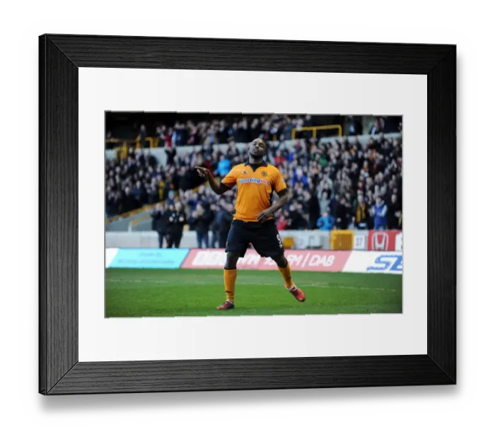 Framed Print : Sylvan Ebanks-Blake's Brace: Wolverhampton Wanderers Crush Blackpool 4-0