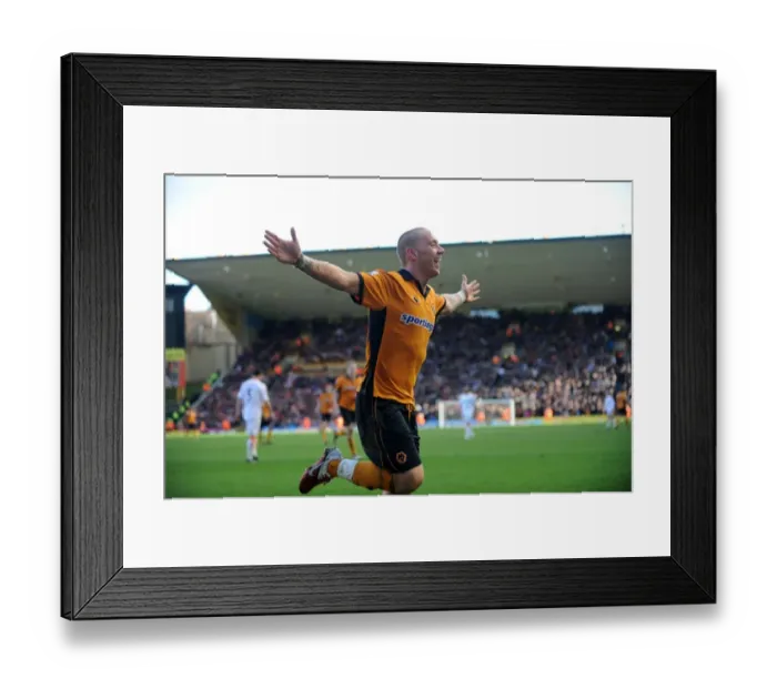 Framed Print : Jamie O'Hara's Strike: Wolves Take 2-0 Lead Over Blackpool in Premier League