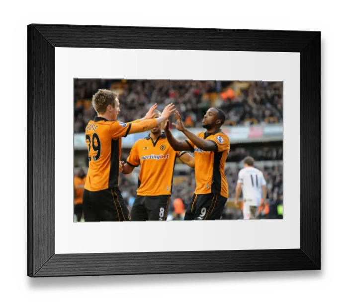 Framed Print : Wolverhampton Wanderers Premier League Glory: Sylvan Ebanks-Blake's Hat-Trick Seals 3-0 Victory Framed Print : Wolverhampton Wanderers Premier League Glory: Sylvan Ebanks-Blake's Hat-Trick Seals 3-0 Victory