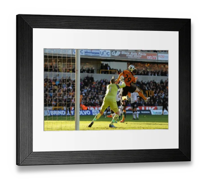 Framed Print : Wolverhampton Wanderers Kevin Doyle Scores the Opener Against Tottenham Hotspur in Premier League