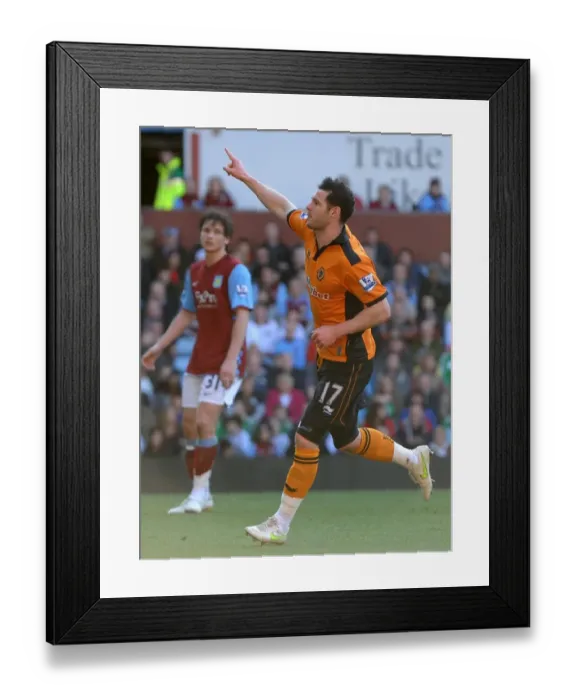 Framed Print : Matt Jarvis Scores the Opener: Wolverhampton Wanderers Take Early Lead Against Aston Villa in Premier League Framed Print : Matt Jarvis Scores the Opener: Wolverhampton Wanderers Take Early Lead Against Aston Villa in Premier League